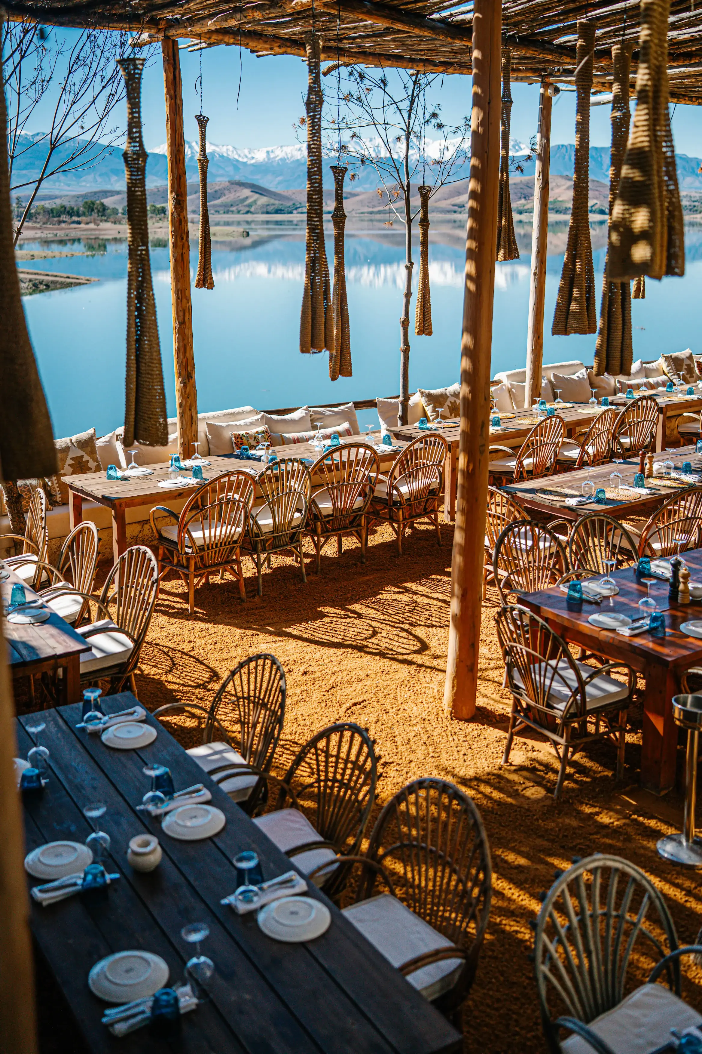 Serene lakeside retreat and tranquil eco-lodge situated at Lalla Takerkoust near Marrakech.