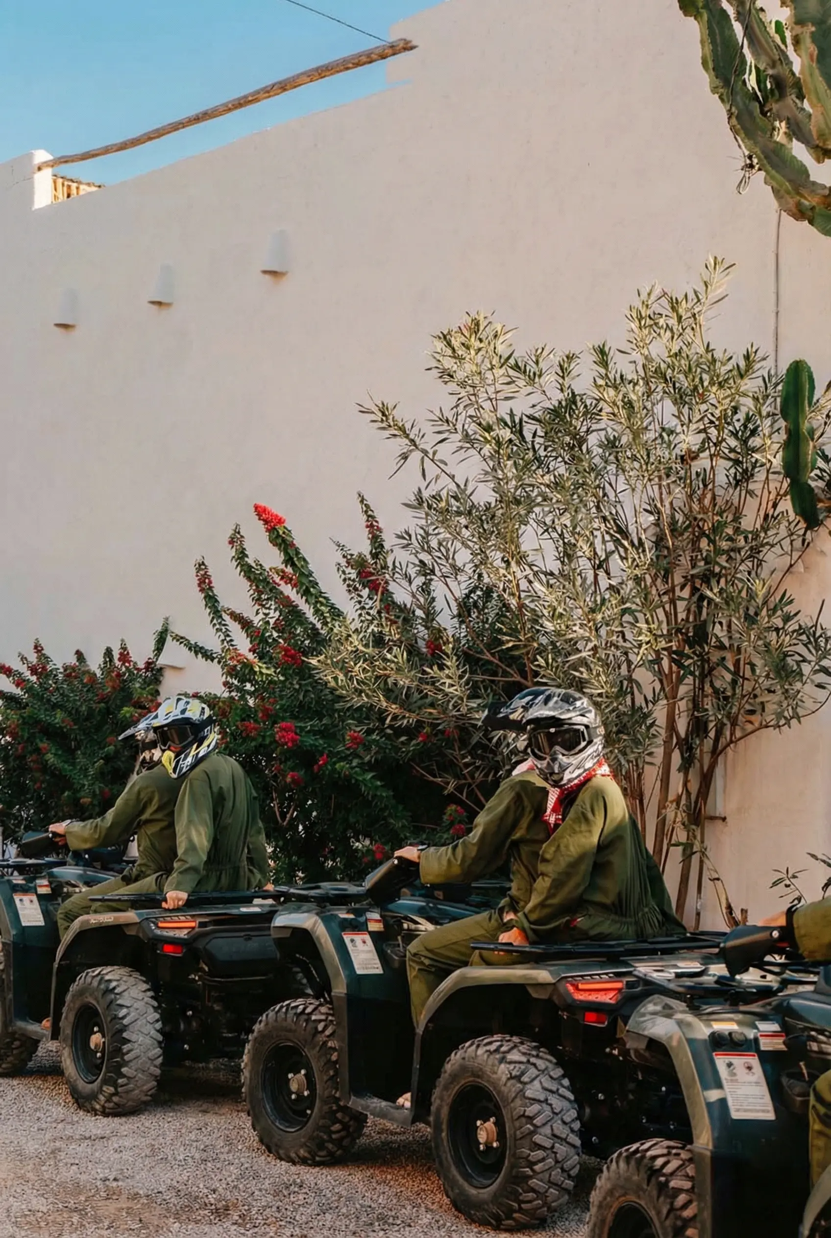 High-speed quad bike tour and thrilling luxury activities near our Ibiza style day club in the Agafay Desert