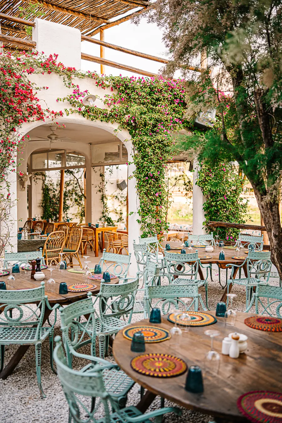 Exclusive Ibiza style restaurant and day club at Lake Lalla Takerkoust near Marrakech