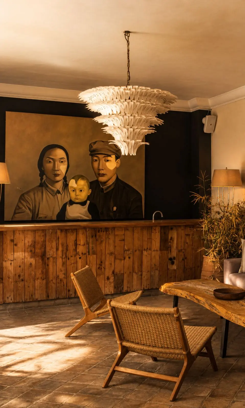 La chaude lumière de fin de journée baignant les cours tranquilles du Casa Lalla Hotel Rural.